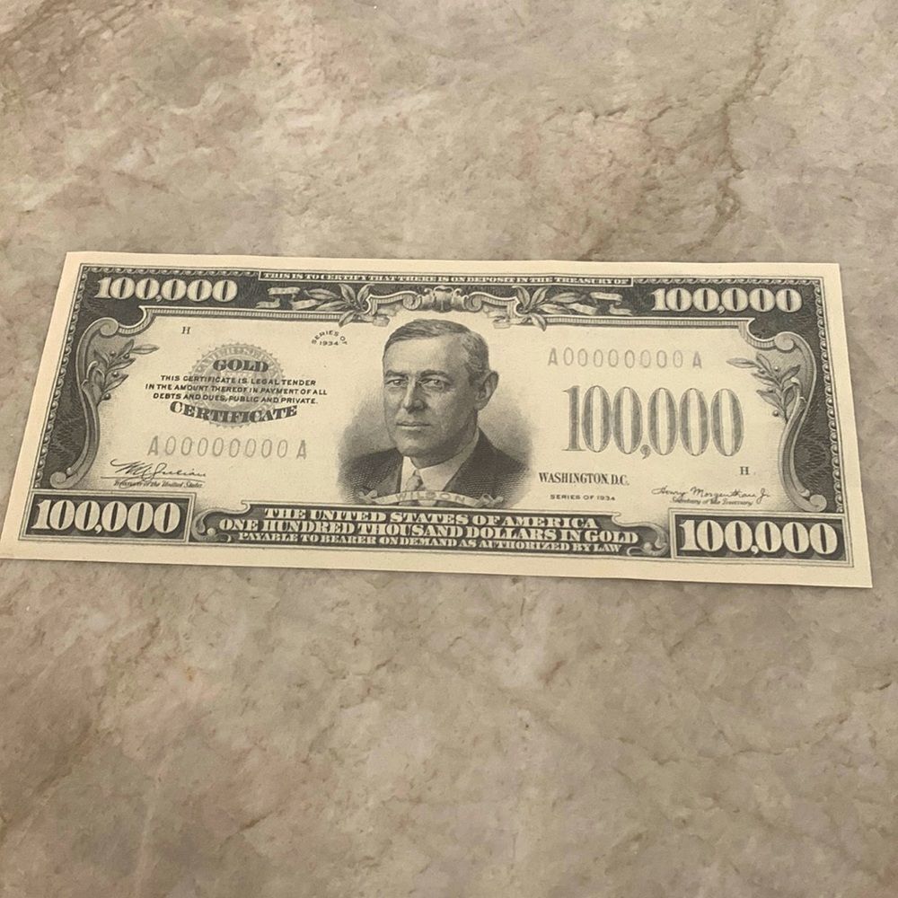 $100,00 Bill 